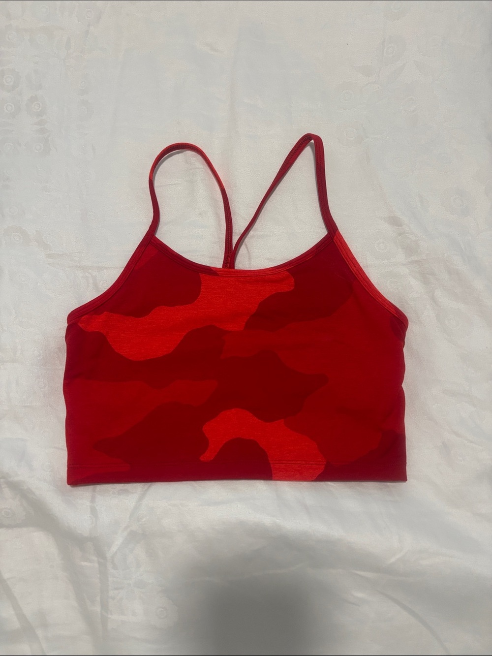 Cropped Red Camo Aerie Top